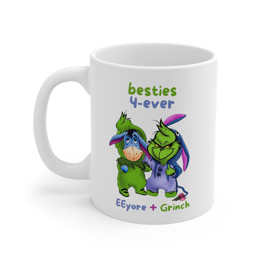 a Besties Grinch Mug, Besties Grinch and EEyore Mug, Personalized Mugs,Christmas Gifts,Christmas Friendship Gifts - Tumble Hills