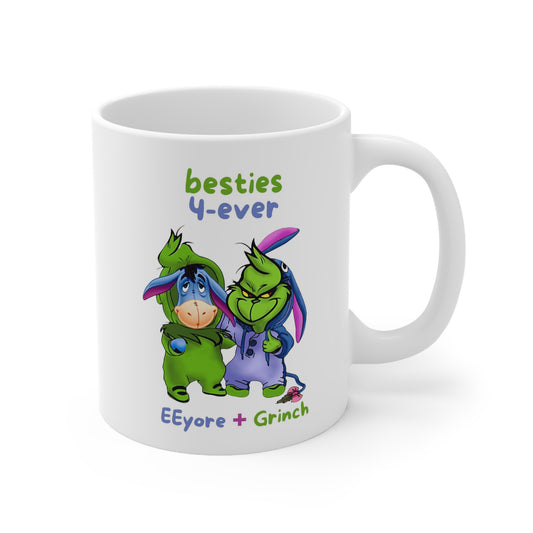 a Besties Grinch Mug, Besties Grinch and EEyore Mug, Personalized Mugs,Christmas Gifts,Christmas Friendship Gifts - Tumble Hills