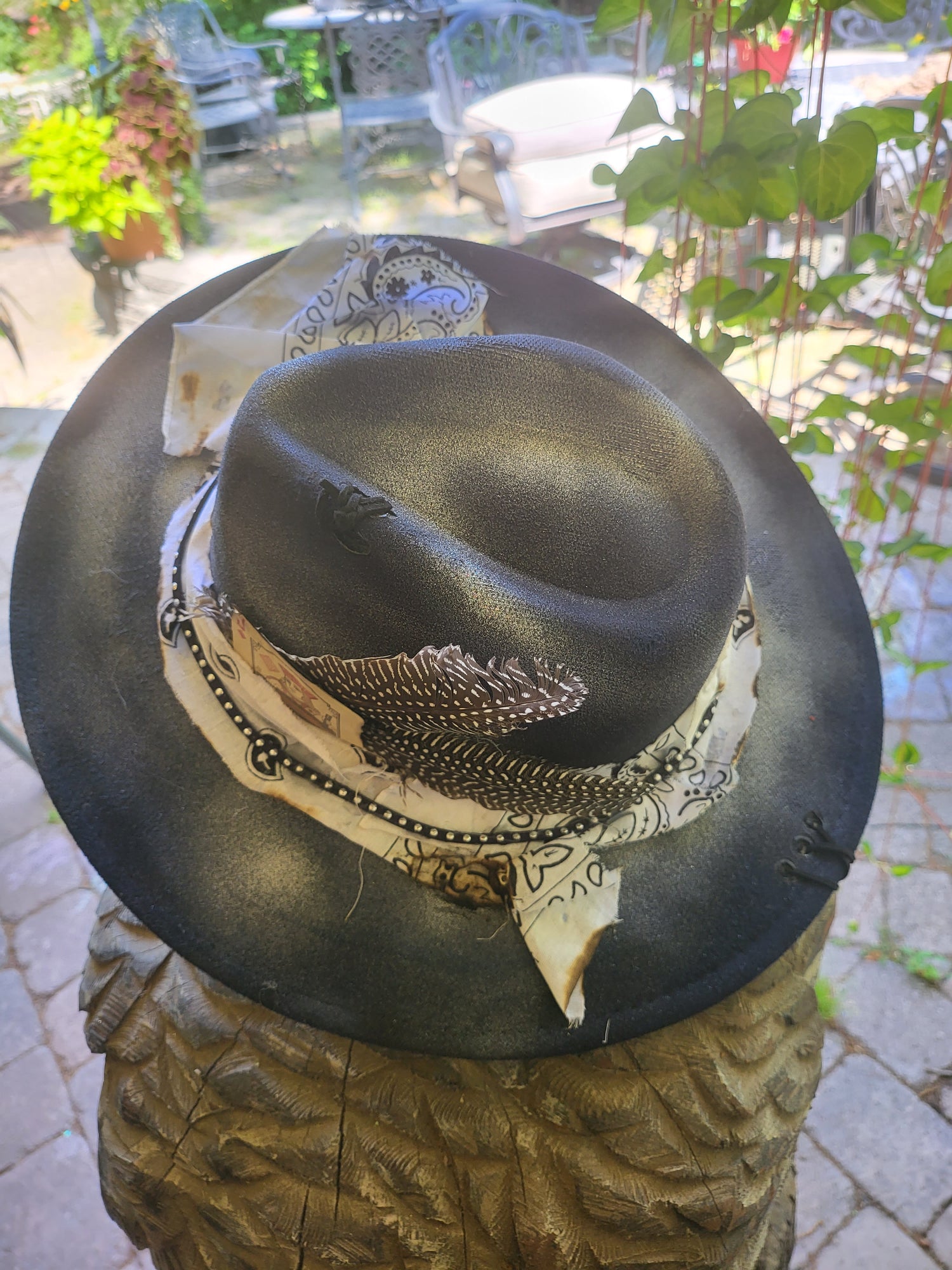 distressed cowboy hat