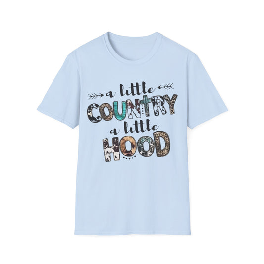 A Little Country A Little Hood Country Western Tee Unisex Softstyle T-Shirt