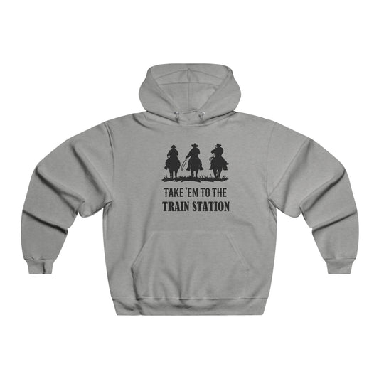 Yellowstone take em to the station Cowboys on Horses Men's NUBLEND® Hooded Sweatshirt