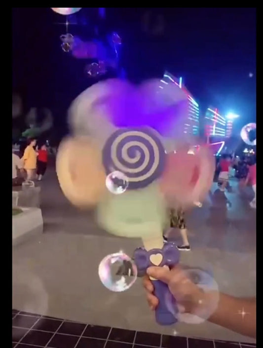 Cute Flower Light Automatic Bubble Gun