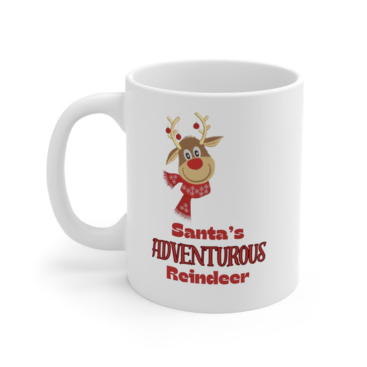 Santa's Adventurous Reindeer Family Reindeer  Mug 11oz