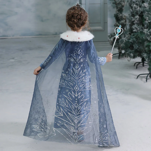 Elsa Winter Gown Costume, Snow Queen, Princess Costume, Disney Inspired