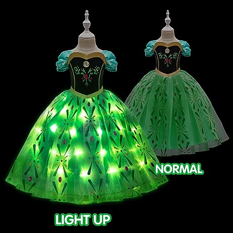 This Light up Disney Inspired Anna Princess Gown Girl Halloween