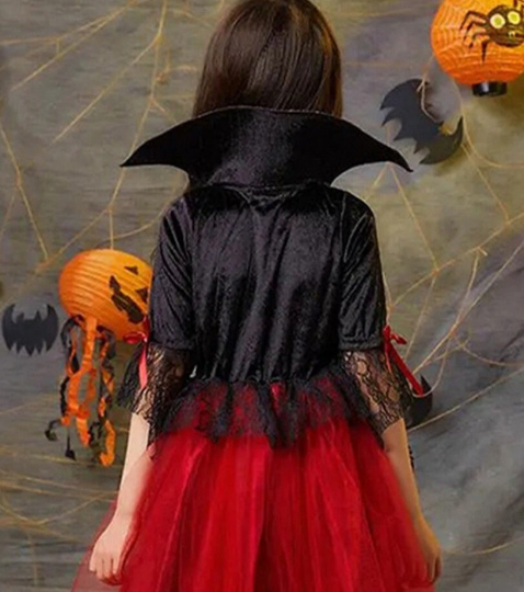 Victorian Vampire or Witch Costume with Tutu, Girls Halloween Costume