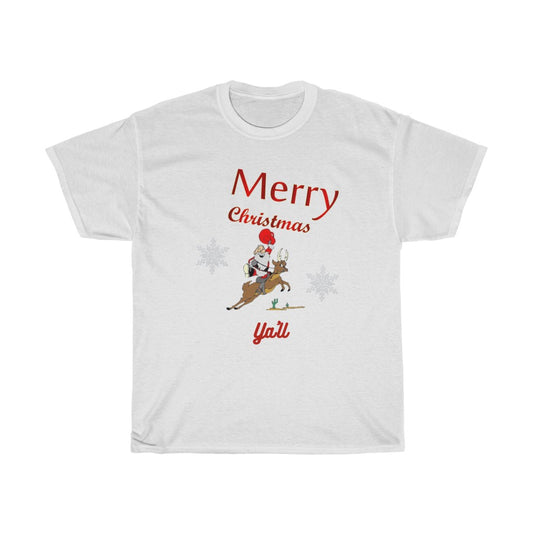 a Merry christmas Yall,funny christmas shirt, holiday shirt, western shirt, western christmas shirt  Unisex Jersey Short Sleeve Tee - Tumble Hills