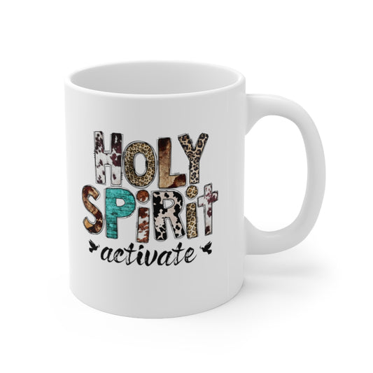 Holy Spirit Activate Mug, Funny Christmas Mug, Western Mug, Funny Western Coffee Mug, Christian Mug, Tik Tok Mug - Tumble Hills