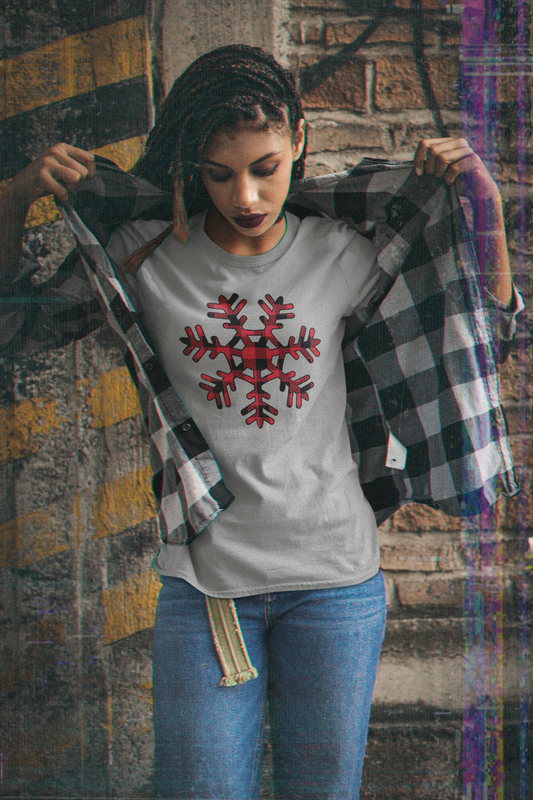 Buffalo Plaid Christmas Tshirt,Buffalo Plaid Snowflake Shirt,Vintage Christmas Shirt,Not,Ugly Christmas Sweater* - Tumble Hills