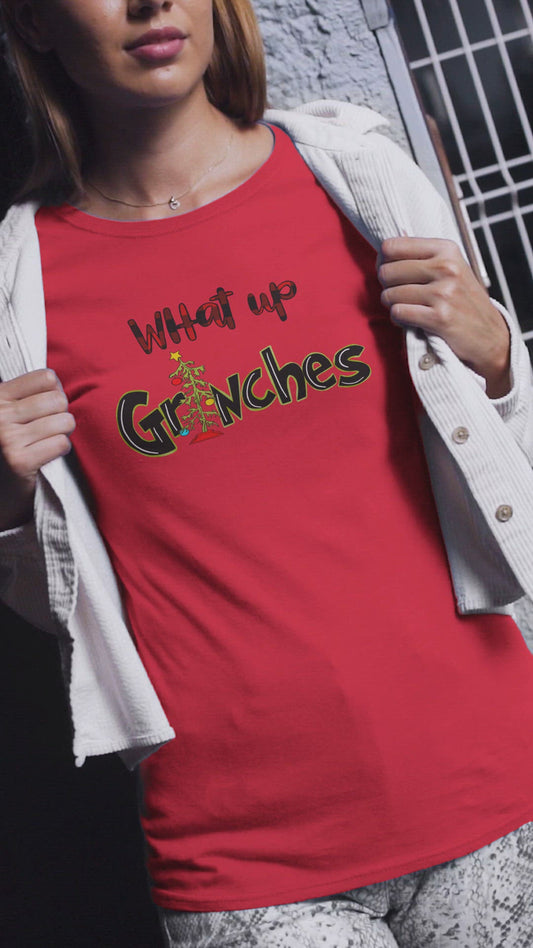 What Up Grinches, Funny Grinch Long Sleeve Tshirt,Funny Christmas Shirt, The Grinch Shirt
