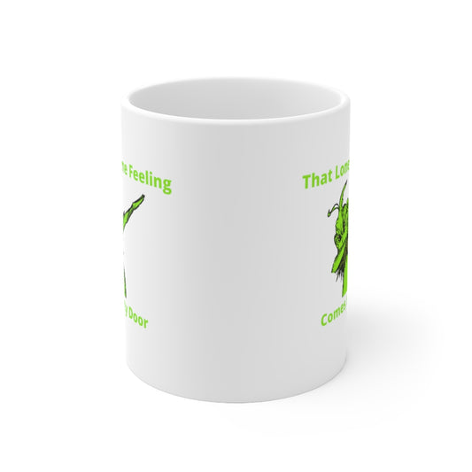 a The Grinch Mug,That Lonesome Feeling Comes To My Door,Christmas Gift, Funny Grinch Mug - Tumble Hills