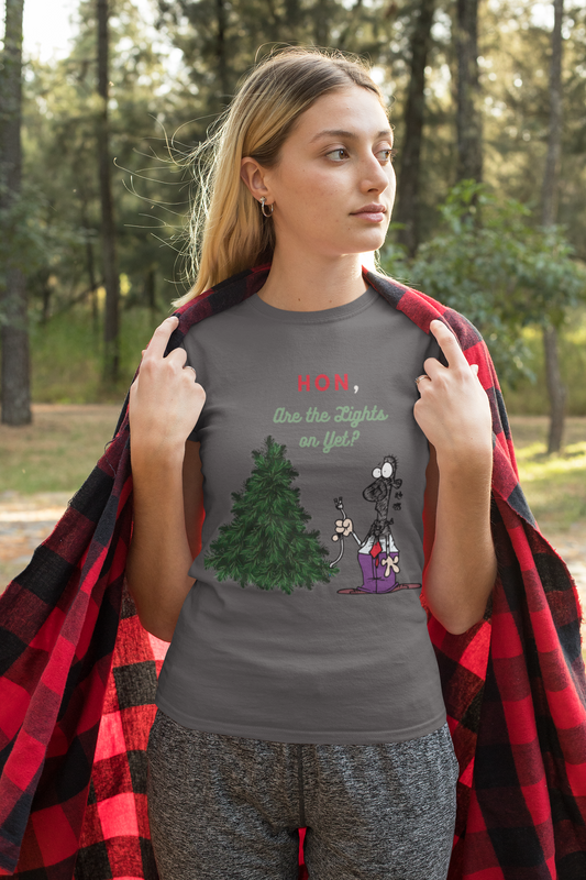 Christmas lights Tshirt, Hon Are the Lights on Yet,Christmas shirt, Funny christmas Shirt - Tumble Hills