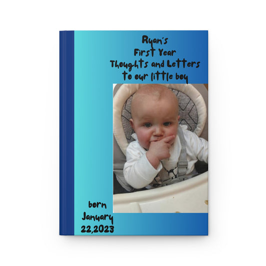 Letters to my Son First Year Book Personalized with Pictures Hardcover Journal Matte