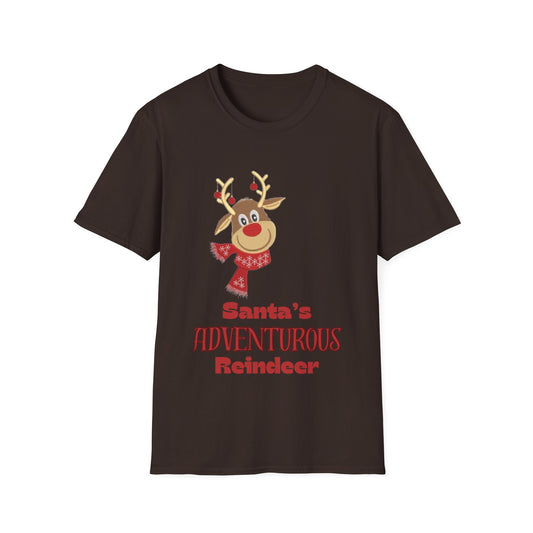 Santa's Adventurous Reindeer Family Reindeer Shirts Unisex Softstyle T-Shirt