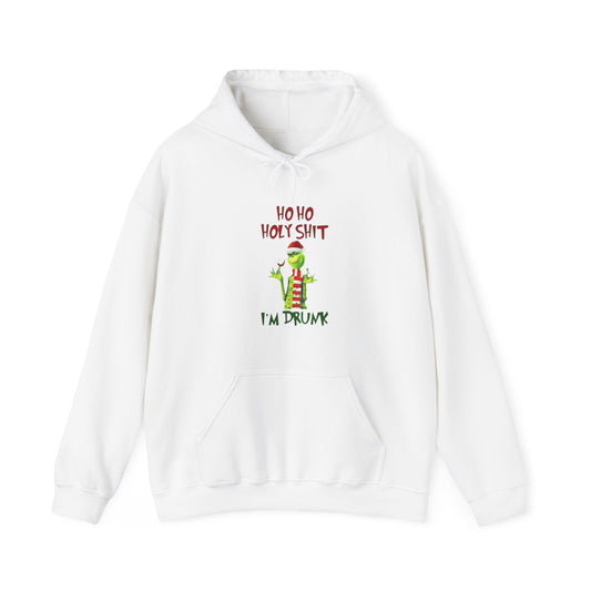 grinch ho ho holy shit im drunk Unisex Heavy Blend™ Hooded Sweatshirt