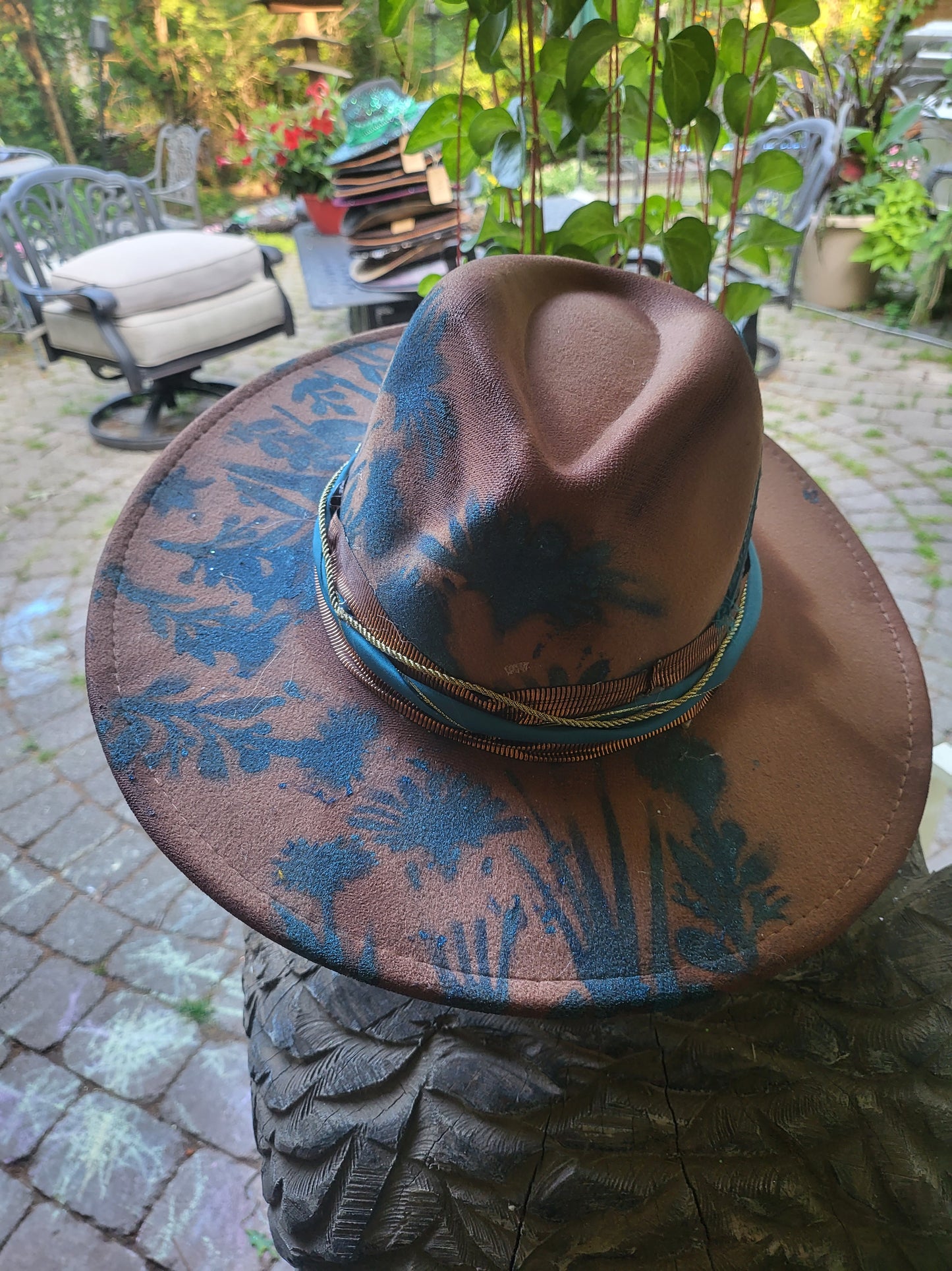 Beautiful Handpainted Cowboy Hat, Unique Cowgirl Hat, Yellowstone Hat