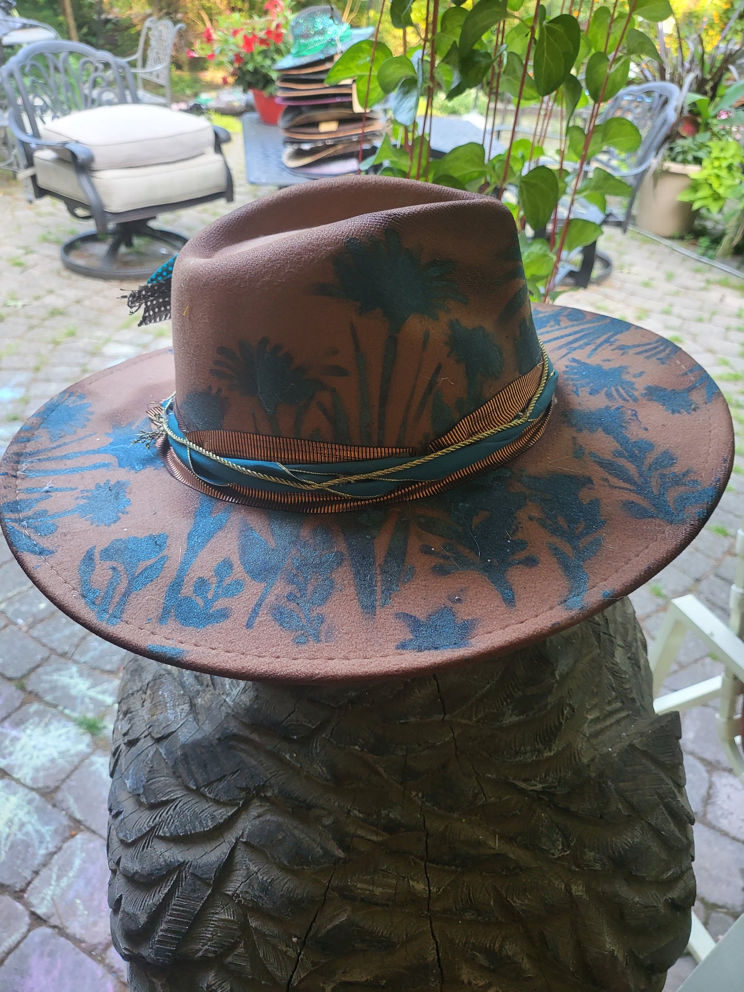 Beautiful Handpainted Cowboy Hat, Unique Cowgirl Hat, Yellowstone Hat