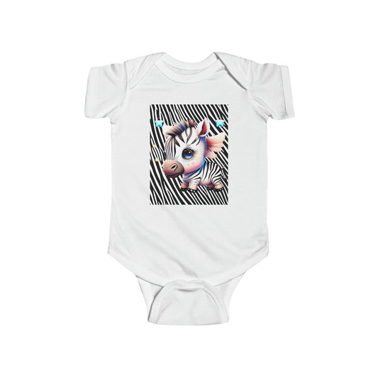 Cute Baby Zebra Infant Jersey Bodysuit Baby shower Gift, Take Home Baby Gift