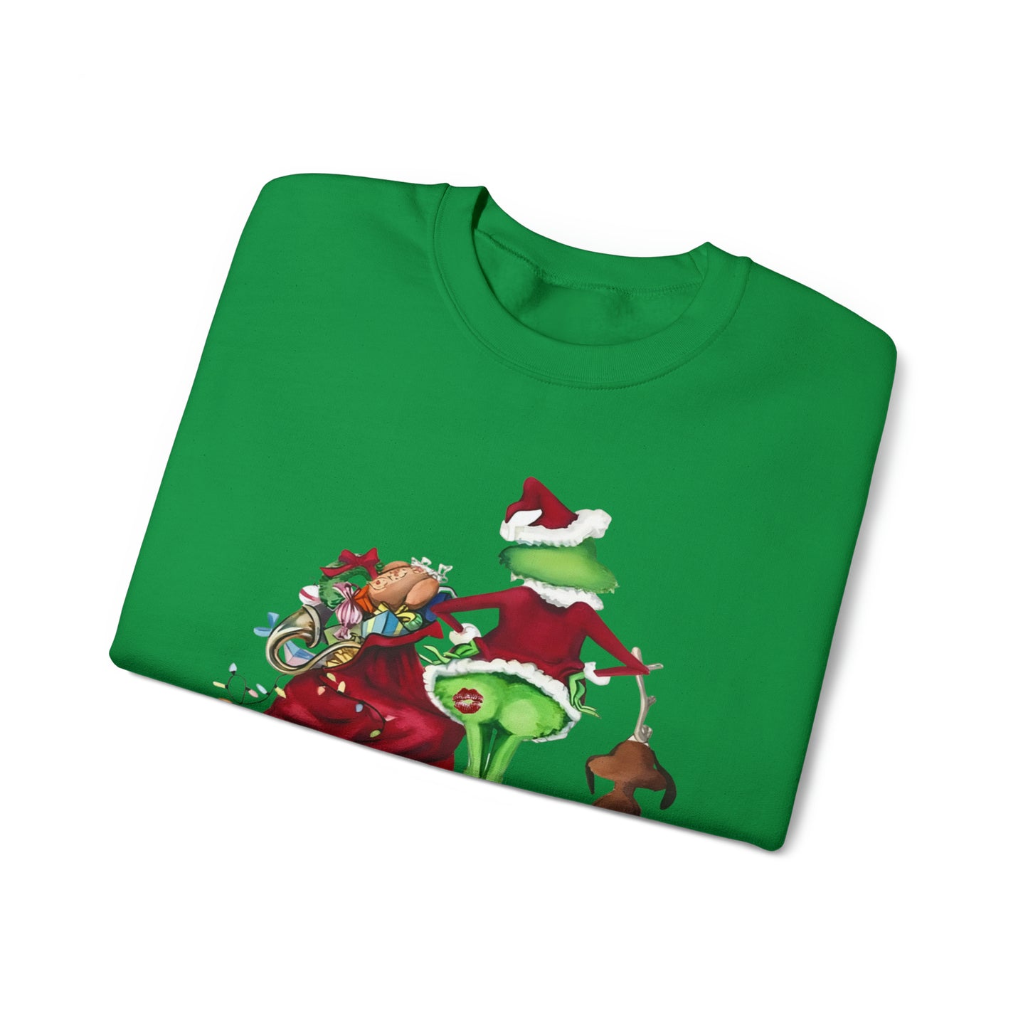 Grinch Merry Kiss My Ass Crewneck SweatshirtChristmas funny Grinch sweatshirt