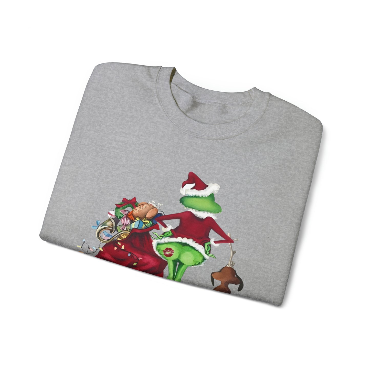 Grinch Merry Kiss My Ass Crewneck SweatshirtChristmas funny Grinch sweatshirt