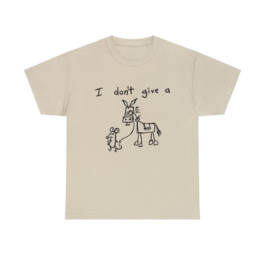 Funny Shirt, I dont give a rats ass  comic shirt Unisex Heavy Cotton Tee