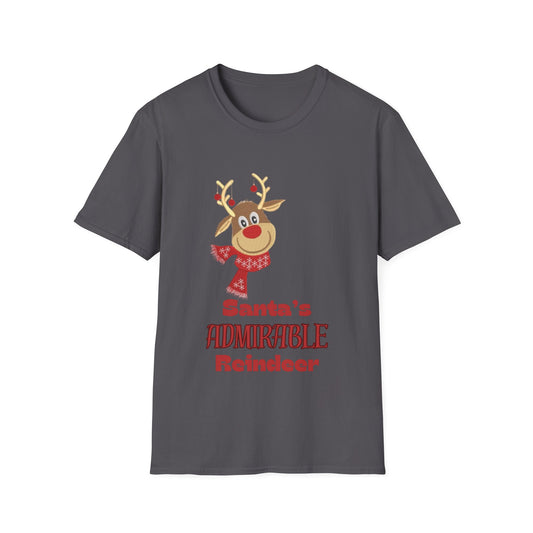 Santa's Admirable Reindeer Fsmily Christmas Tee Unisex Softstyle T-Shirt