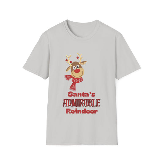 Santa's Admirable Reindeer Fsmily Christmas Tee Unisex Softstyle T-Shirt