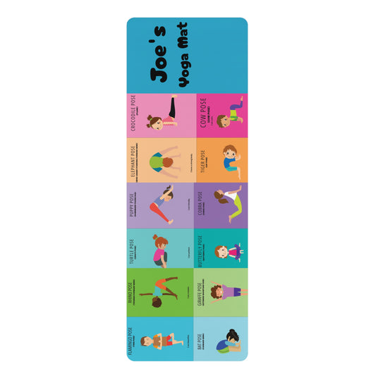 Personalized Illustration Kid Rubber Yoga Mat Self guide Mat