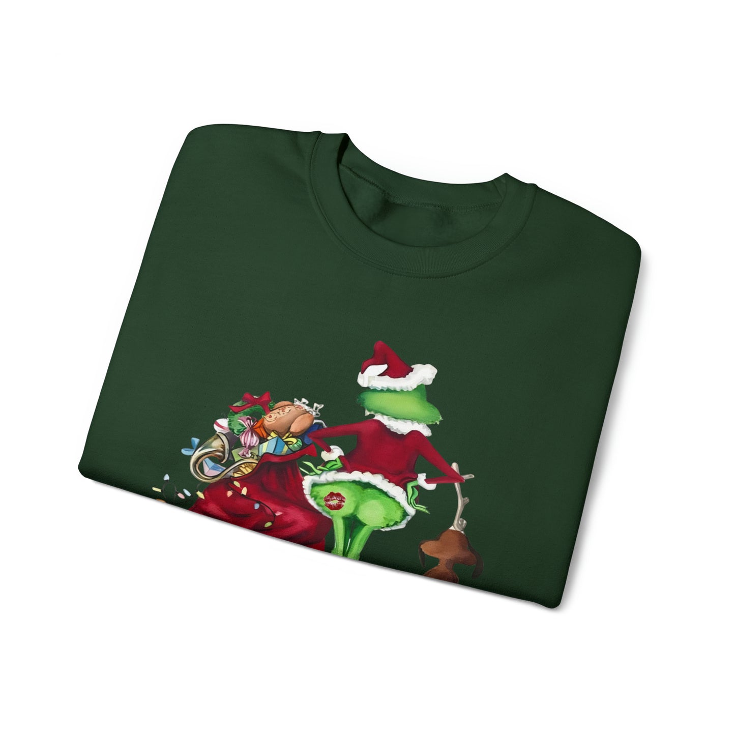 Grinch Merry Kiss My Ass Crewneck SweatshirtChristmas funny Grinch sweatshirt