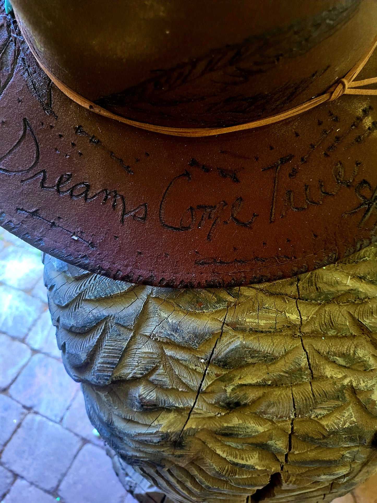 Dream Catcher Cowboy Hat, Handburned Cowgirl hat, Dreams come true Hat