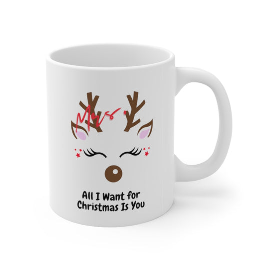 a Mr. and Mrs Reindeer Mug, Funny Christmas Mug, Christmas Gift, Funny Christmas Mug - Tumble Hills