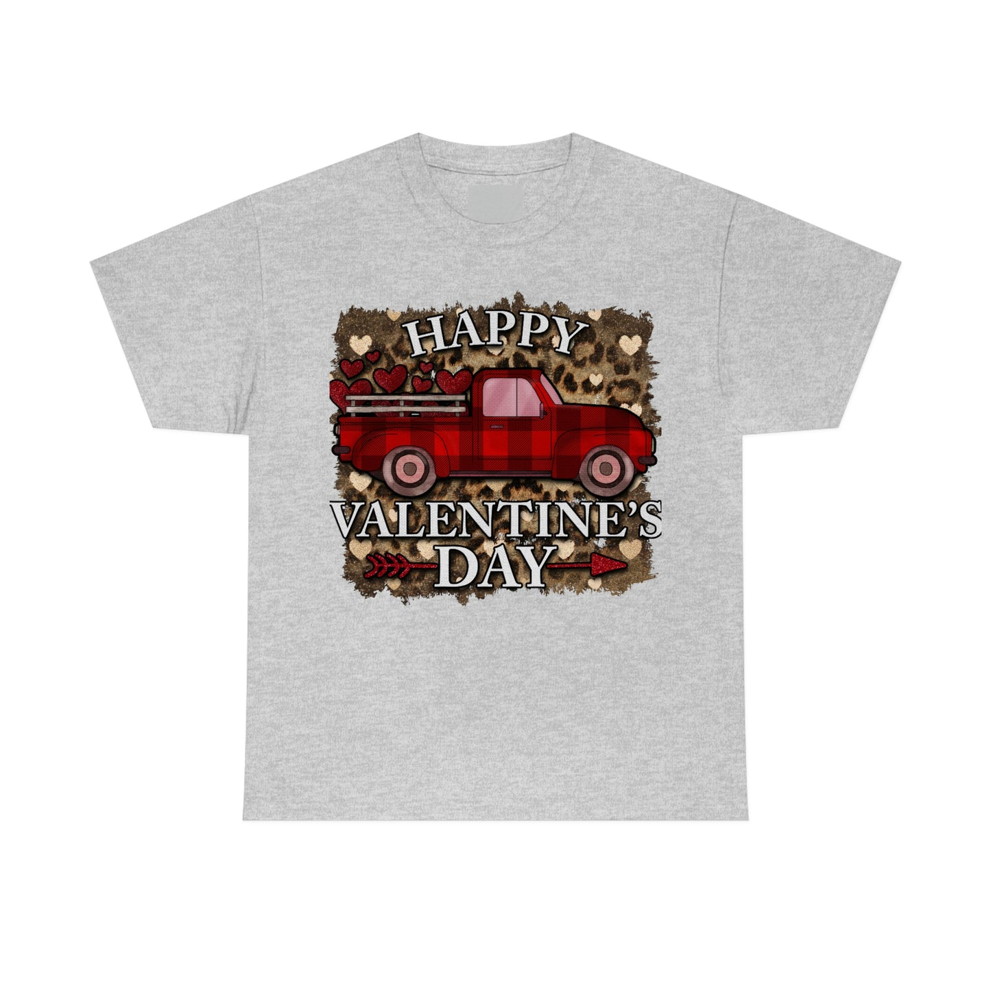 Happy Valentine Country Truck Shirt, Unisex Heavy Cotton Tee