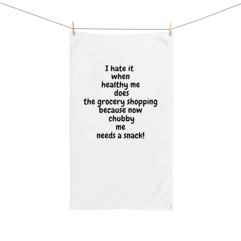 I hate it when Healthy me Hand Towel,Christmas Gift, Christmas decorat
