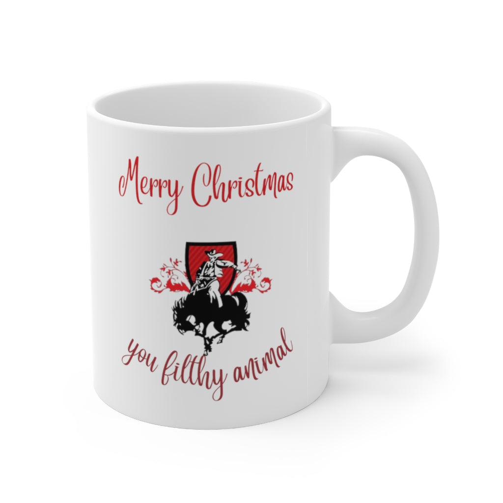 Merry Christmas You Filthy Animal Mug, Funny Christmas Mug, Funny County Mug,Unique Mug, xmas Western mug - Tumble Hills