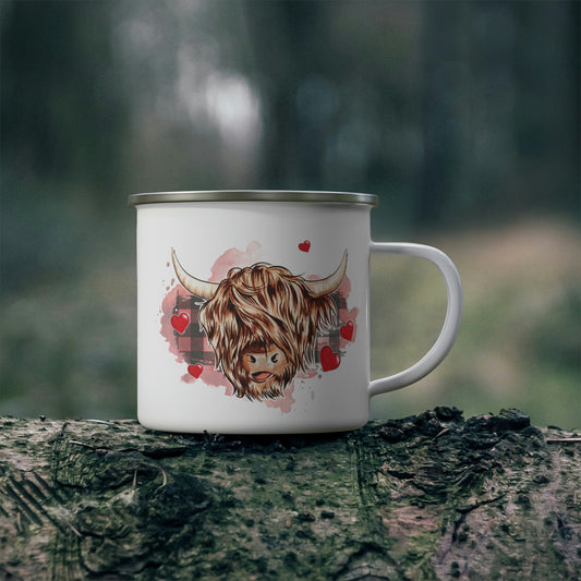 Heifer Valentine Day Enamel Camping Mug