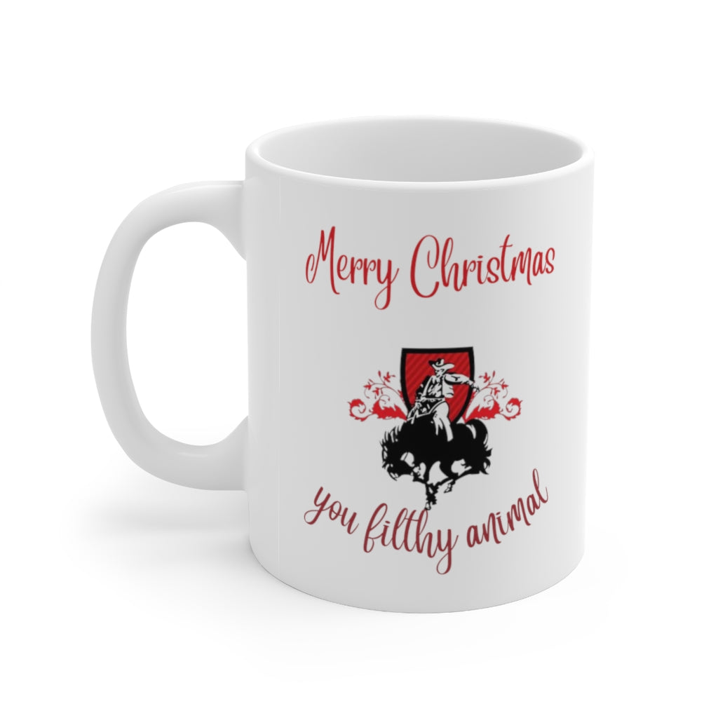 Merry Christmas You Filthy Animal Mug, Funny Christmas Mug, Funny County Mug,Unique Mug, xmas Western mug - Tumble Hills