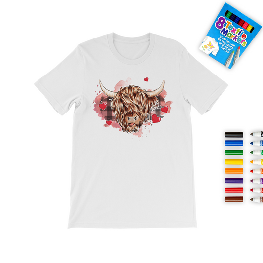 heffer love Heifer Valentine Kids Coloring T-Shirt