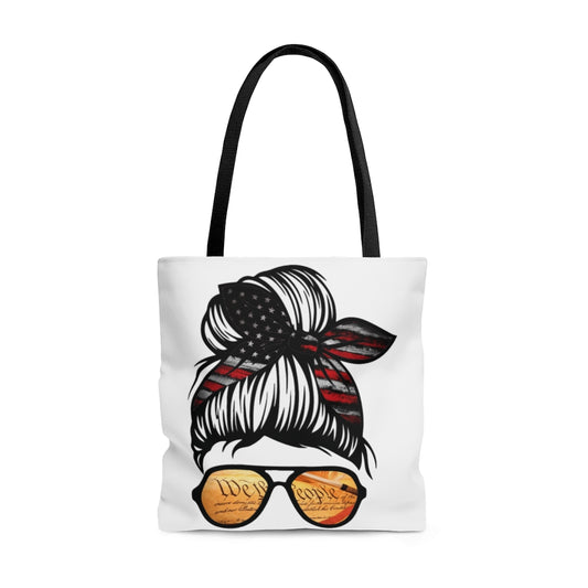 Messy Bun Tote Bag, Patriotic Tote Bag, We the People Tote Bag, USA, Maga, Republican, FJB ,Christmas Gift Tote Bag - Tumble Hills