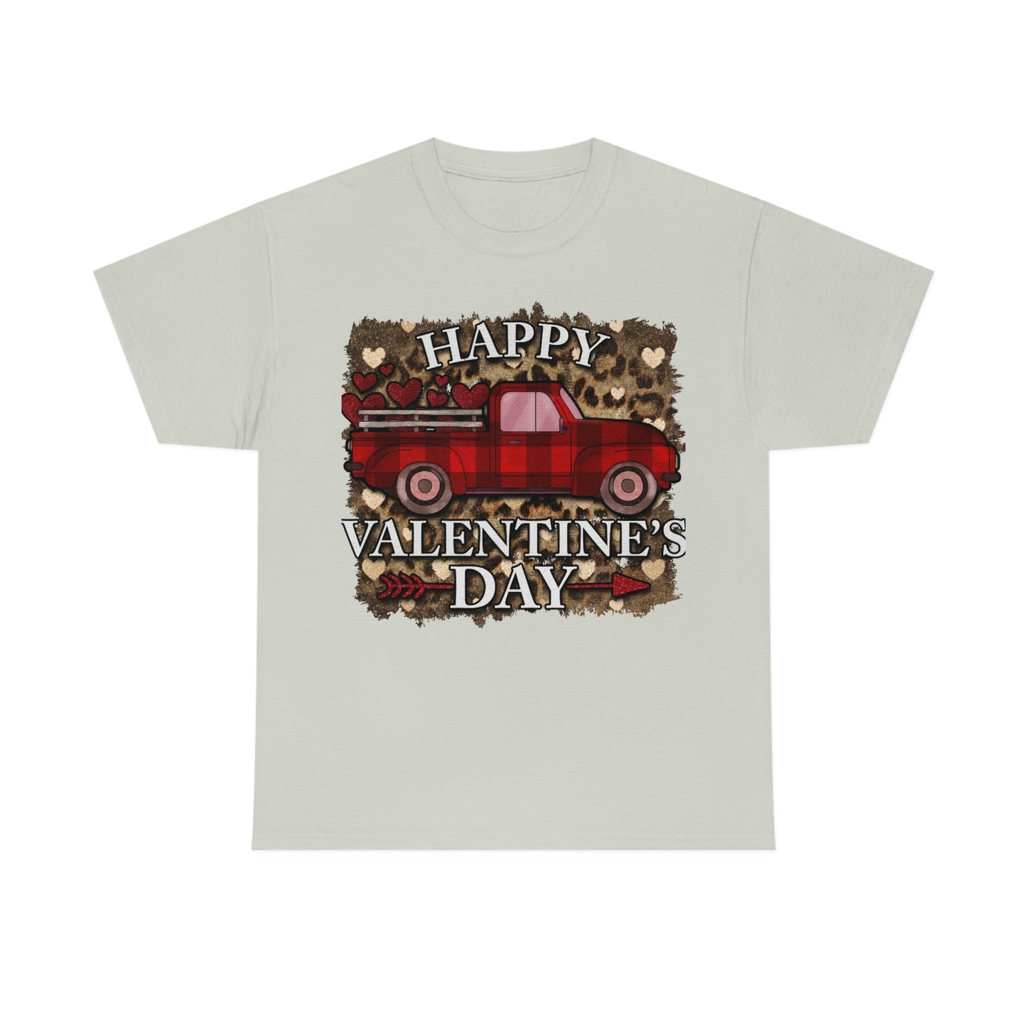 Happy Valentine Country Truck Shirt, Unisex Heavy Cotton Tee