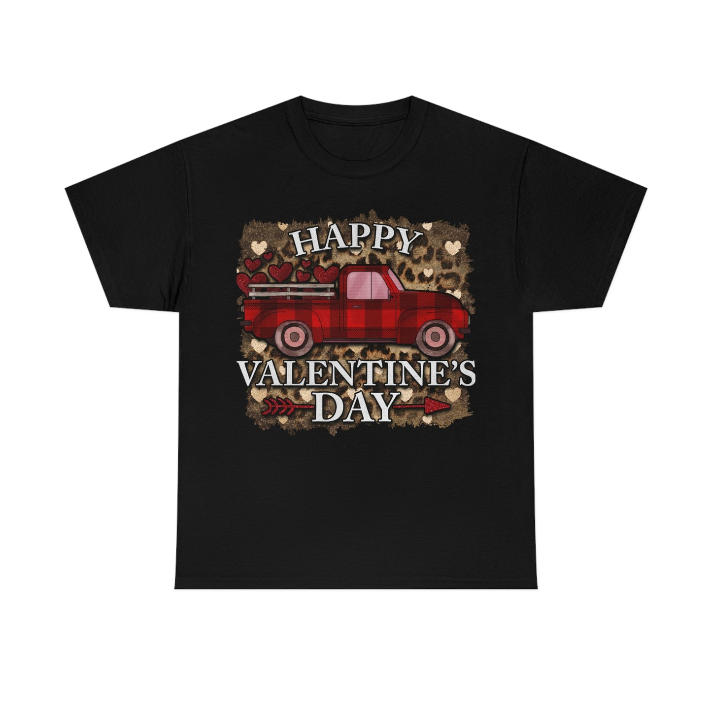 Happy Valentine Country Truck Shirt, Unisex Heavy Cotton Tee