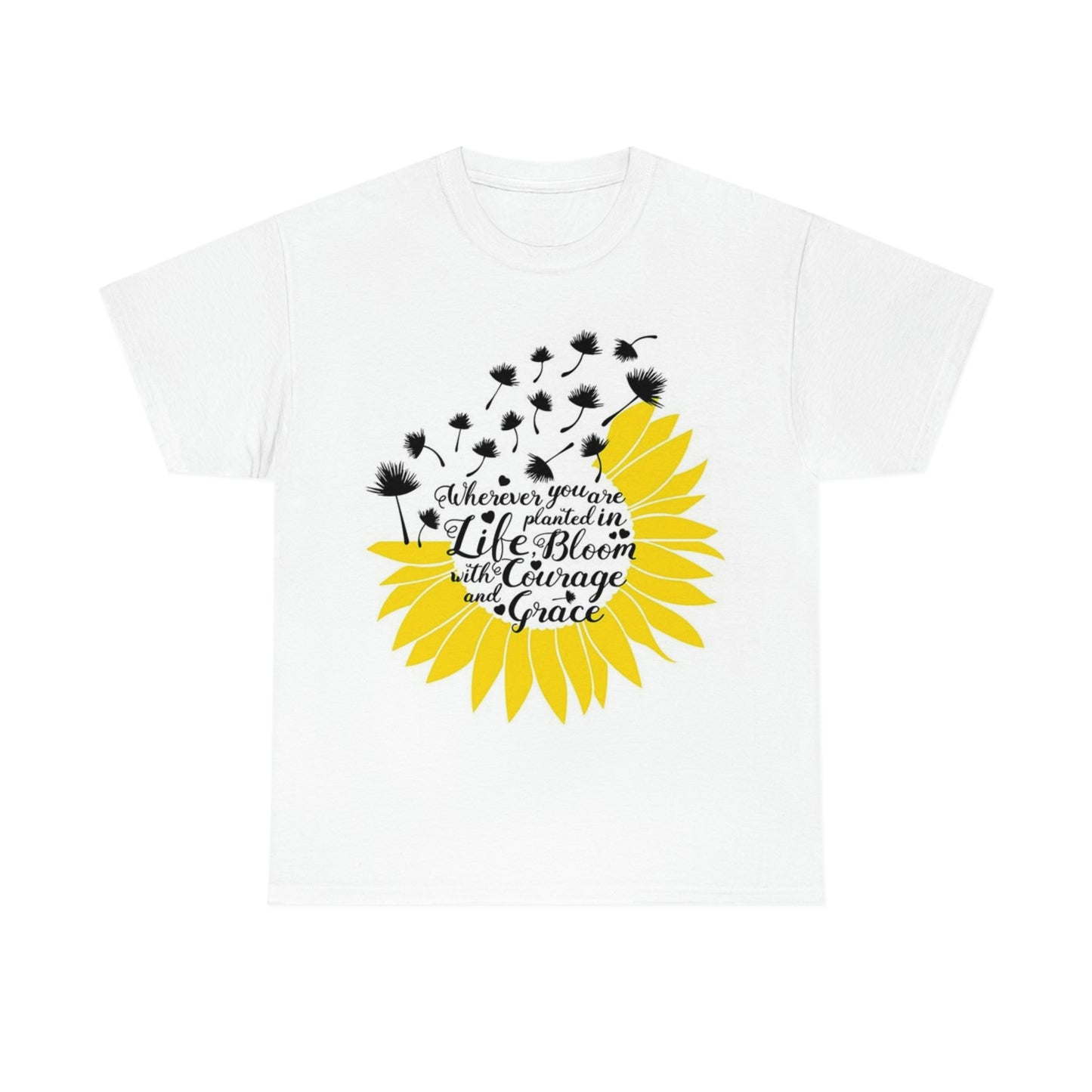 Sunflower Inspirational Shirt, Mother's day, Woman Shirt, Unisex Heavy Cotton Tee