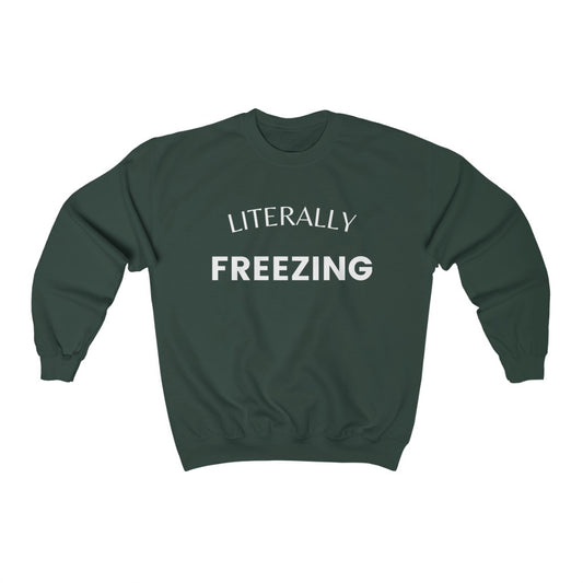 Literally Freezing, Gift, gift for her,Funny Sweatshirt, Cold sweatshirt, - Tumble Hills