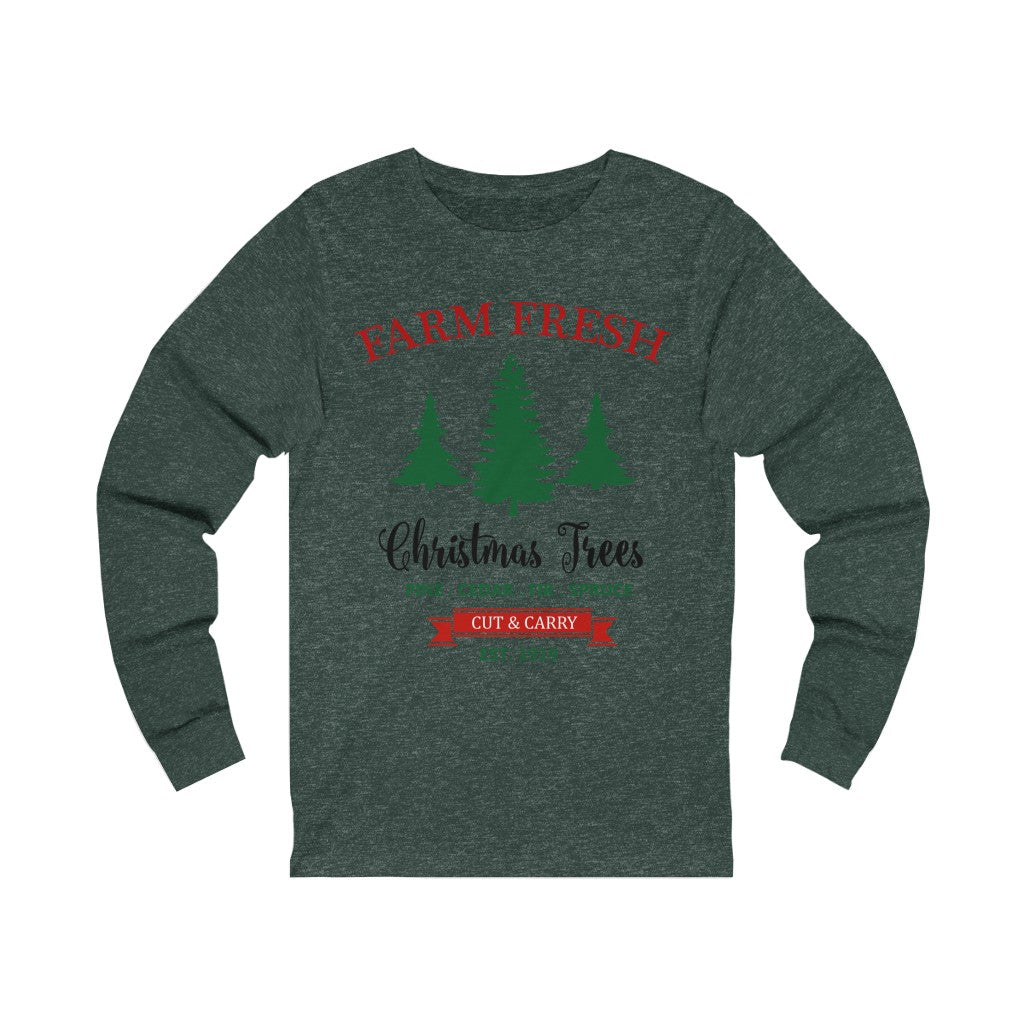 Farm Fresh Christmas Tshirt,Christmas shirt,Vintage Christmas Tree Shirt, - Tumble Hills