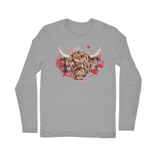 heffer love Heifer Heart Valentine Long Sleeve Shirt