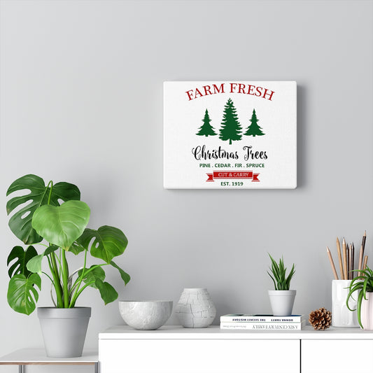 Christmas Canvas ,Farm Fresh Evergreen,christmas decoration - Tumble Hills