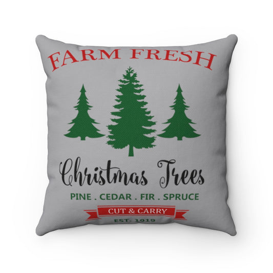 Christmas Decoration,Christmas Pillow,Farm Fresh Pillow,Polyester Square Pillow - Tumble Hills