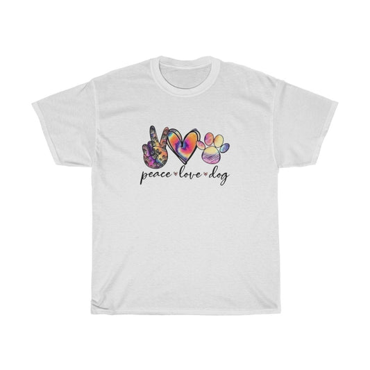 Peace love dog Heavy Cotton Tee,Inspirational shirt,dog shirt, freeshipping - Tumble Hills