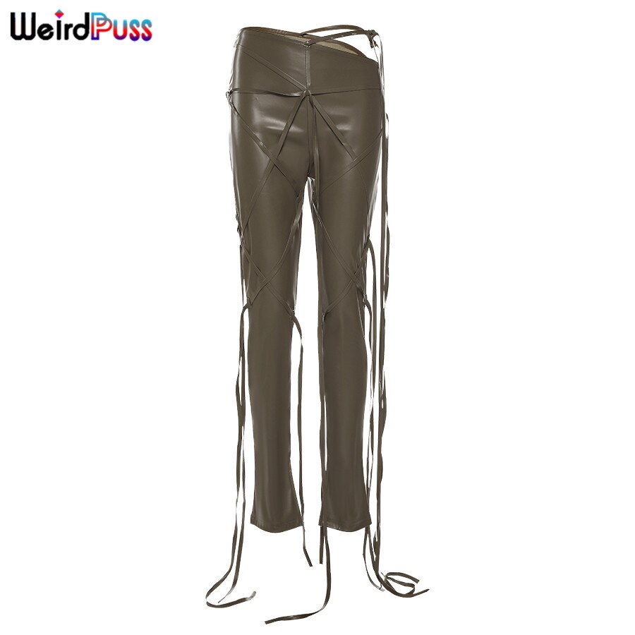 Weird puss Y2K Stacked High Waist Jeans Women Cotton Split Skinny Denim  Pants Autumn Trend Wild Street Casual Stretch Trousers 