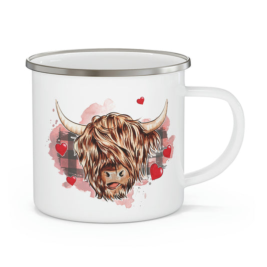 Heifer Valentine Day Enamel Camping Mug