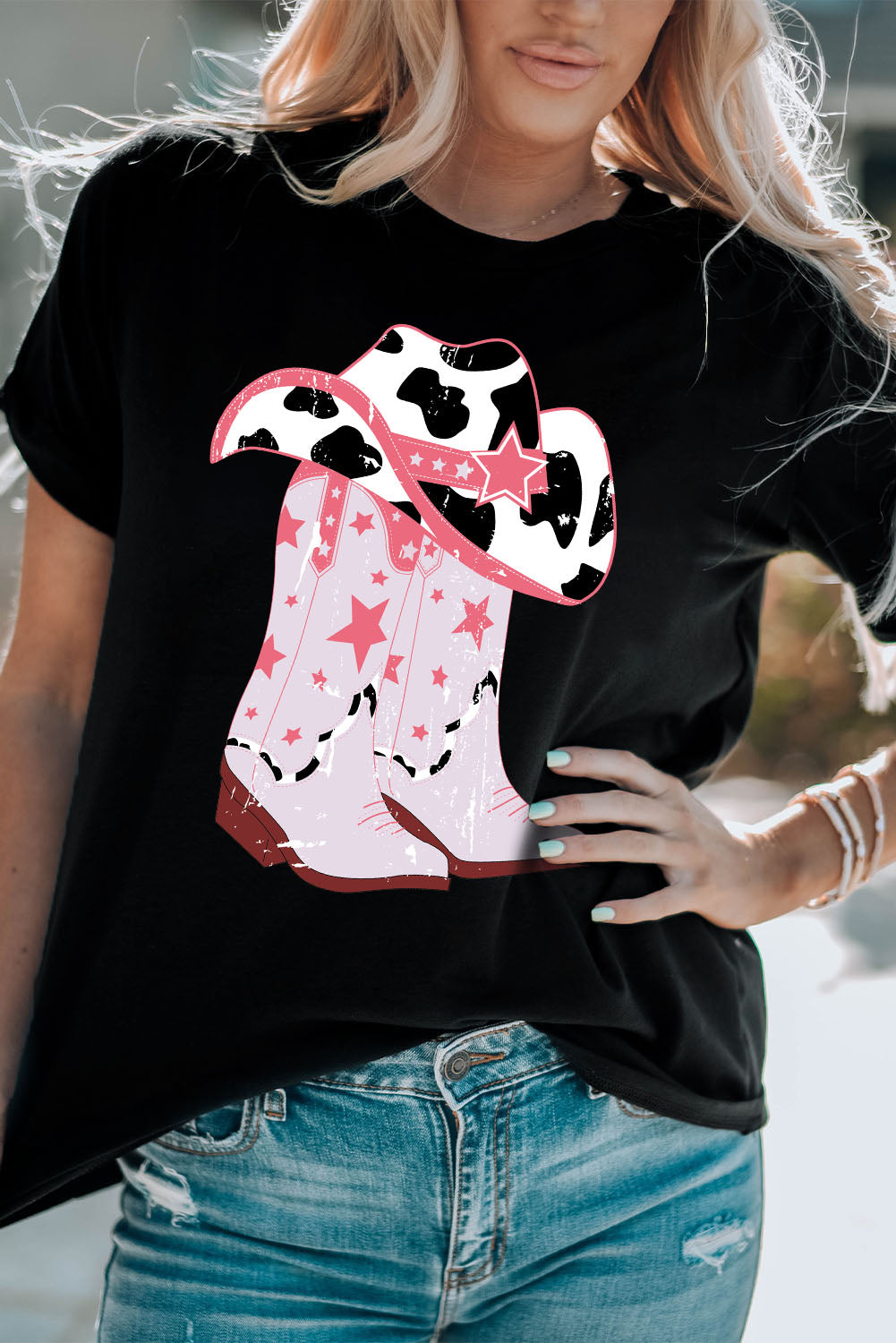 Cowboy Hat and Boots Graphic Tee